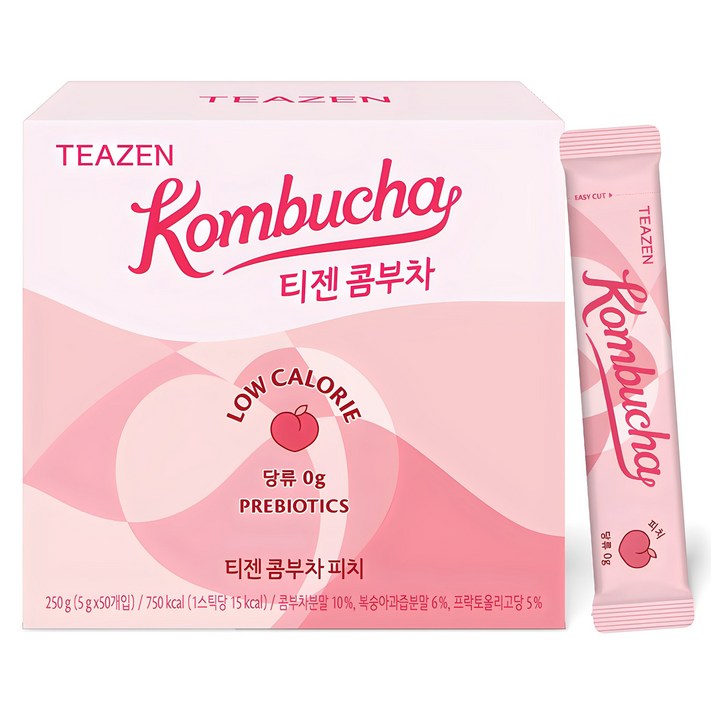 티젠 콤부차 피치, 5g, 50개입, 1개
