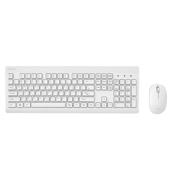 아이리버 무선 키보드 마우스 세트, 화이트, EQwearWireless Basic Combo, 인체공학