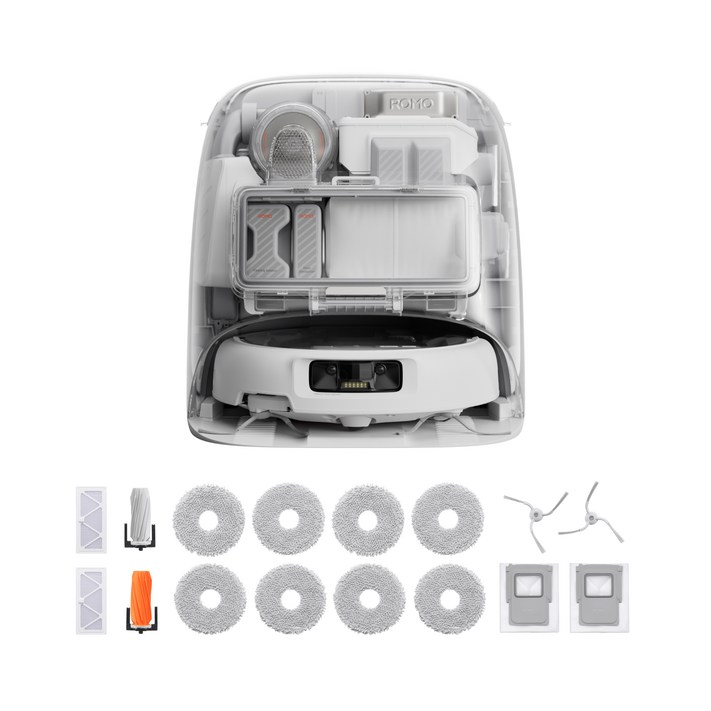 DJI ROMO P 로봇청소기  액세서리 키트 세트, 투명  화이트청소기, 단일색상키트, CR8E