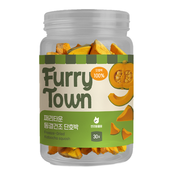 퍼리타운 강아지 동결건조 야채 간식, 30g, 1개, 단호박