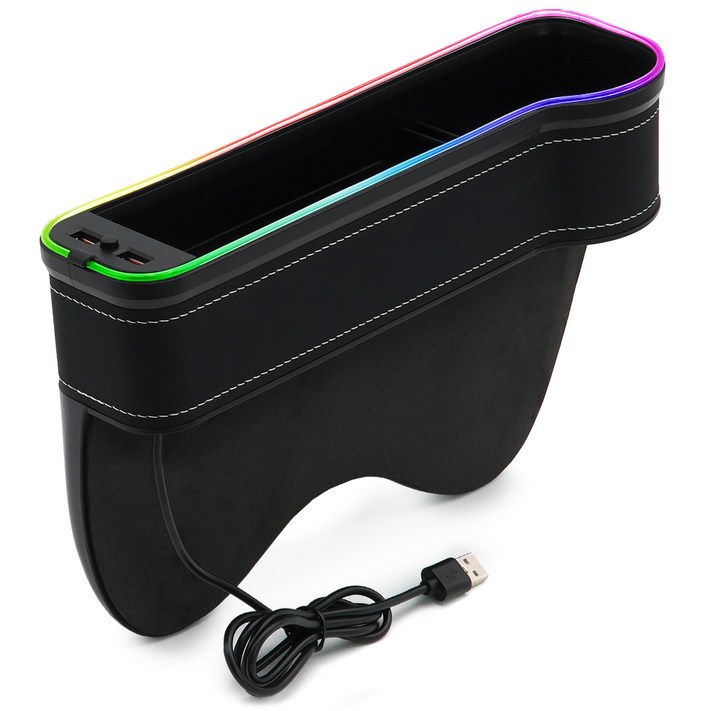 에이스피드 차량용 멀티 컵홀더 틈새 수납 QC3.0 USB 충전 사이드포켓, 1개, 블랙보조석 에이스피드 차량용 멀티 컵홀더 틈새 수납 QC3.0 USB 충전 사이드포켓, 1개, 블랙보조석