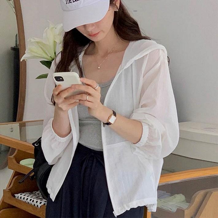 앤드스타일 여성용 캥거루포켓 후드 바람막이 점퍼 앤드스타일 여성용 캥거루포켓 후드 바람막이 점퍼