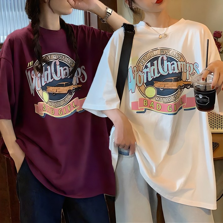 더블랑 루즈핏 1989 여성반팔티셔츠 2P 더블랑 루즈핏 1989 여성반팔티셔츠 2P