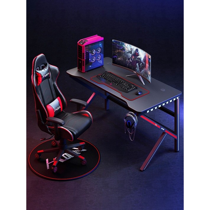 RGB LED 게이밍책상 게이밍의자 컴퓨터책상 사무용 사무실테이블 서재용 올인원