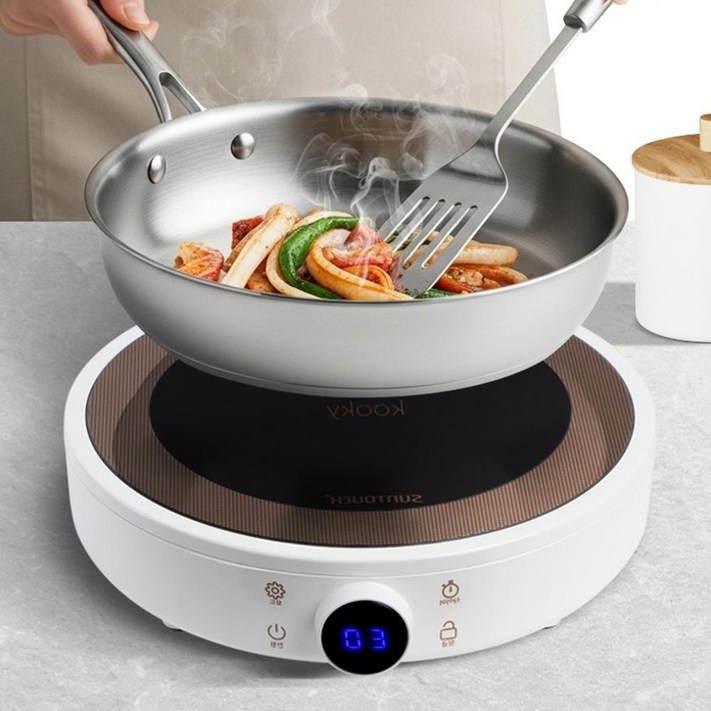 휴대용인덕션 원형 업소용 인덕션레인지 1구 캠핑 소형