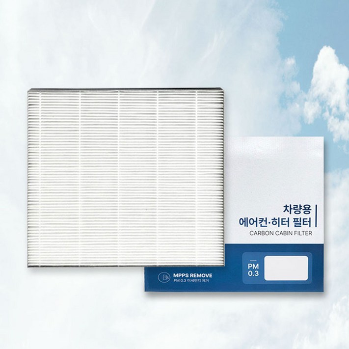 이필드 PM0.3 에어컨필터 기아 올뉴 K3 19년 초미세먼지 항균 히터필터 GT 호환, 4개, PM0.3 고효율 필터