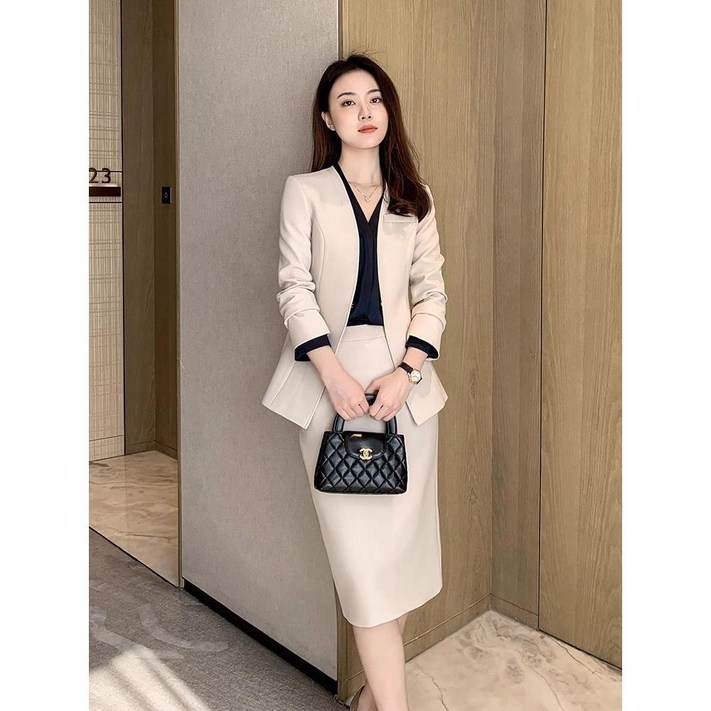 여자 스커트 정장 세트 여성 슬림핏 정장 세트 스커트 자켓 오피스룩 하이퀄리티 직장인 스타일 수트 JXH