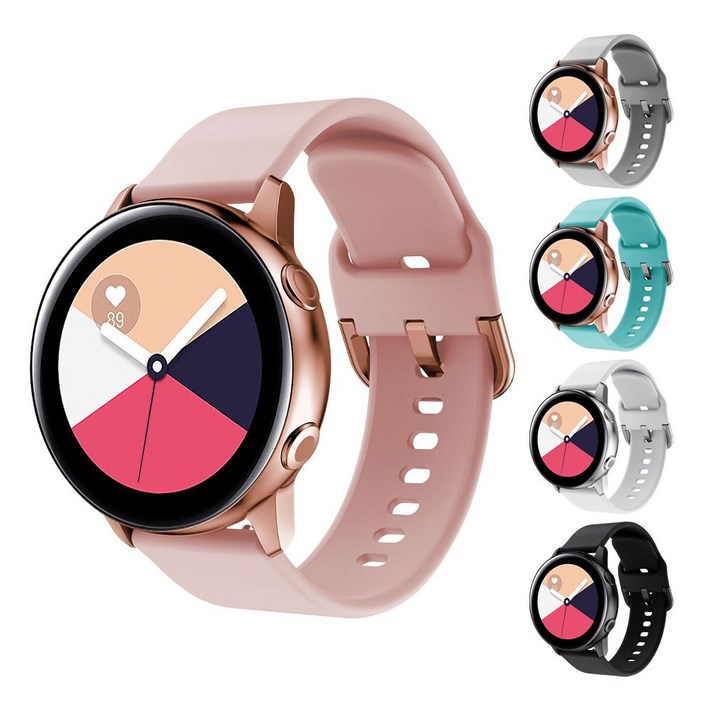 갤럭시워치5 4 3 클래식 액티브2 전기종호환 실리콘 스트랩밴드 시계줄 2022mm 10컬러