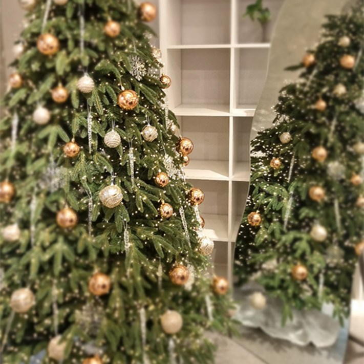 트리킹 크리스마스트리 프리미엄 로얄 트리 전구 장식 풀세트사은품증정, 풀세트트리전구장식