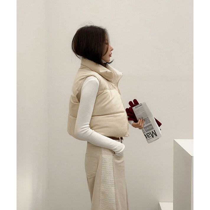 다바걸 포니엠골덴조끼패딩