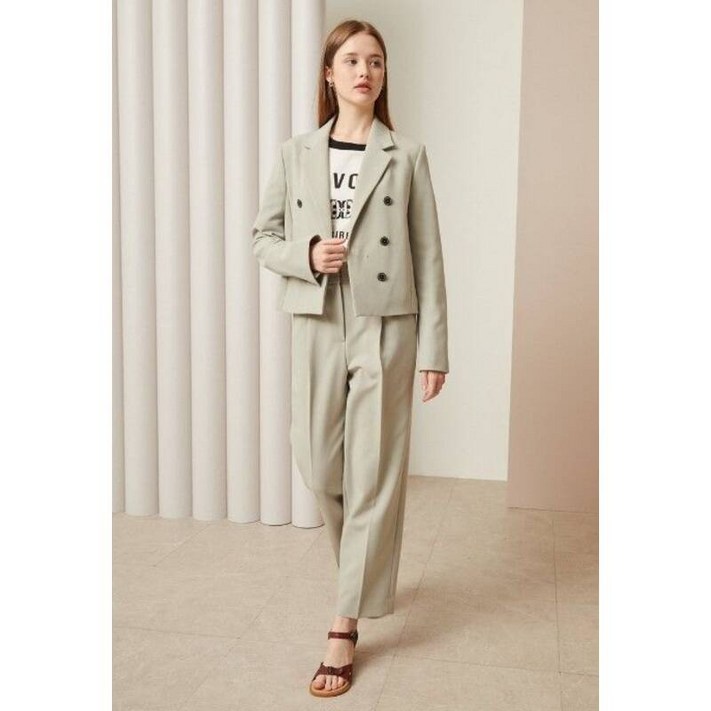 백 밴딩 턱 디테일 팬츠GM9M0SL92 1762408