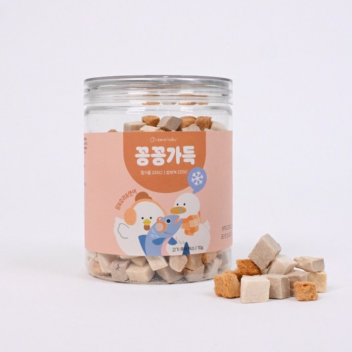 유통기한임박 제로랩스 꽁꽁가득 강아지 트릿간식 70g 유통기한임박 제로랩스 꽁꽁가득 강아지 트릿간식 70g