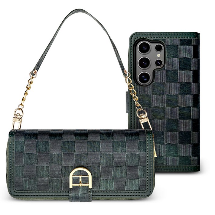 모바트 갤럭시 A23 A235 프리즘 지퍼 지갑형 다이어리 휴대폰 케이스 스트랩 포함