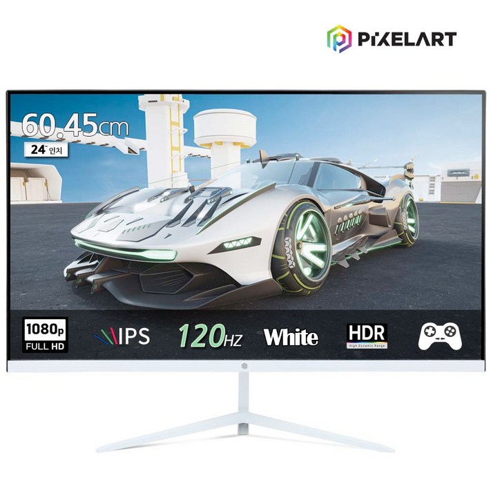 연말이벤트픽셀아트 PIXELART PA2440W 화이트 120Hz FHD 24형 모니터 무결점, PA2440W