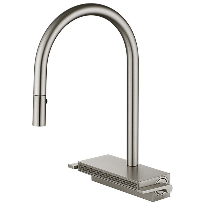 폭포수 주방수전 교체 라우체 피오 TM0030N 무광니켈 거위목, 1개