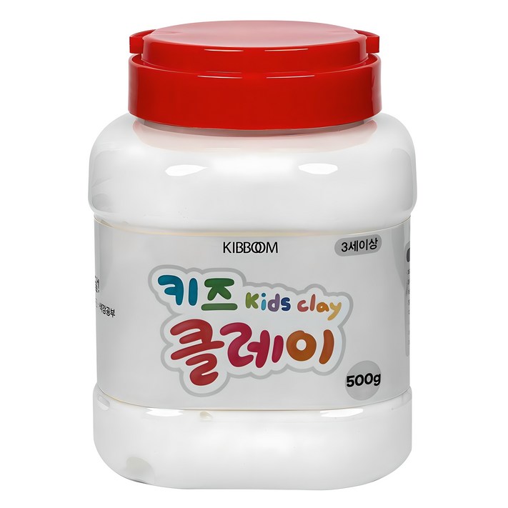 키즈 클레이 버켓, 흰색, 500g, 1개 키즈 클레이 버켓, 흰색, 500g, 1개
