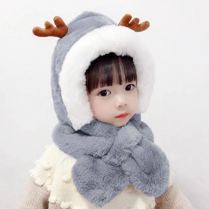 유아 아기 아동 겨울 방한 군밤 귀달이 모자 귀도리 귀덮개 니트 털 보넷 루돌프