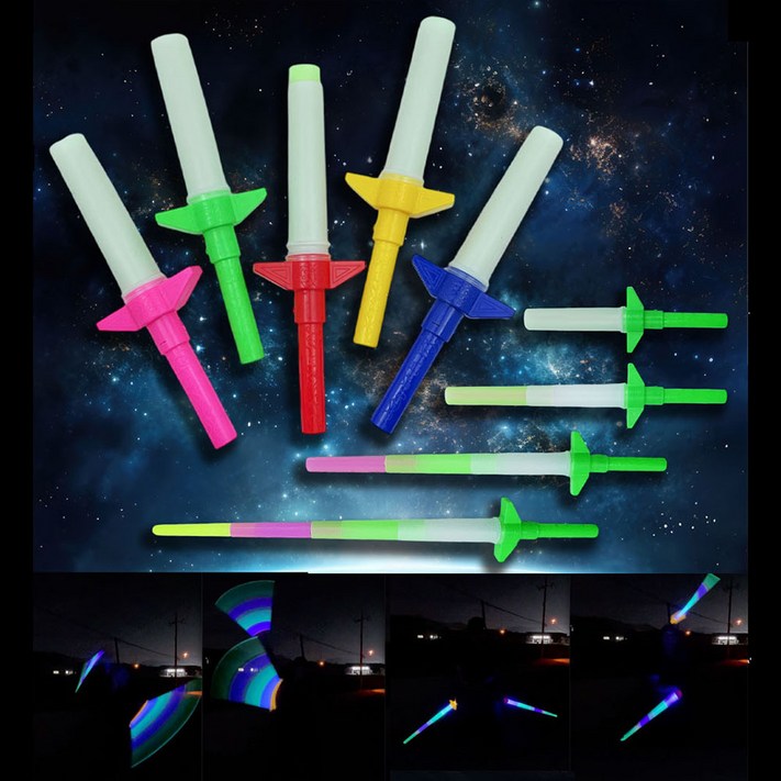 반짝반짝 LED 불빛 4단 응원봉 콘서트 야외 캠핑 놀이 야광봉 불빛봉, 5개, 균일혼합