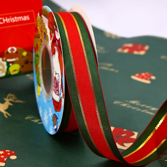 드림팩토리 크리스마스 츄리 리본끈, 2개