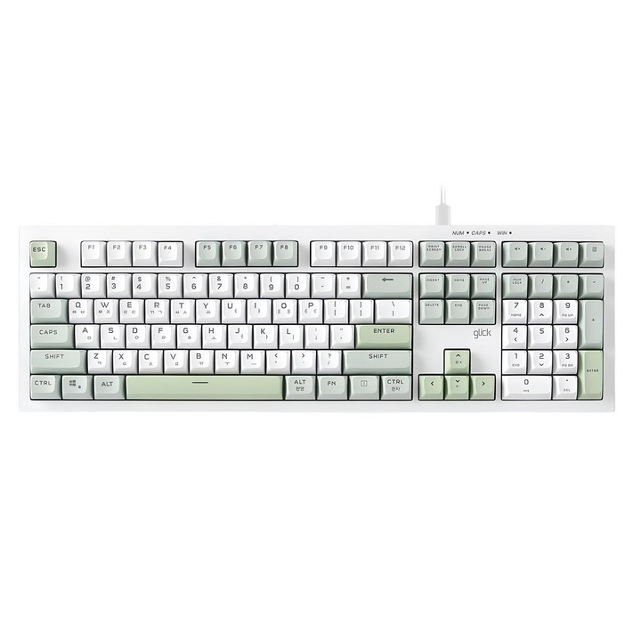 지클릭커 오피스프로 사일런스 M RGB 무소음 방수 유선 키보드