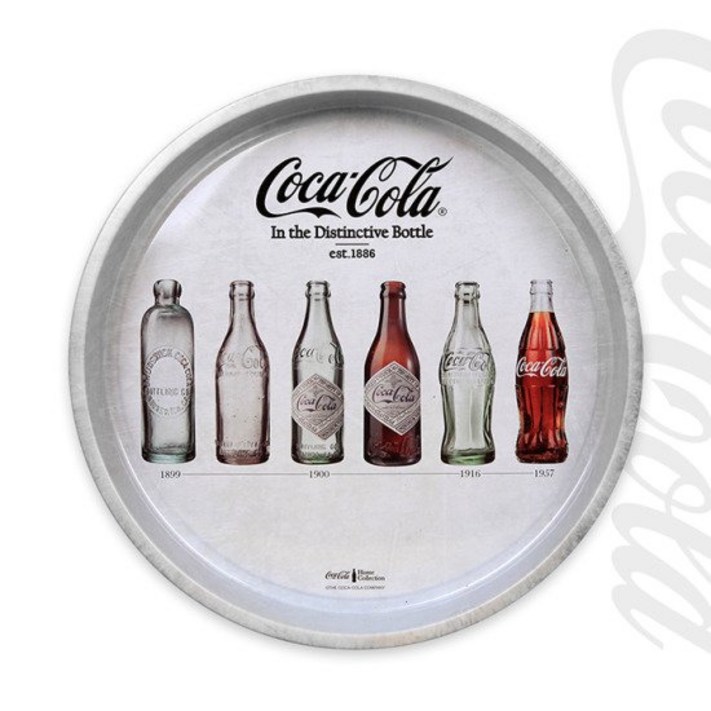 코카콜라 헤리티지 원형틴쟁반 대트레이카페트레이