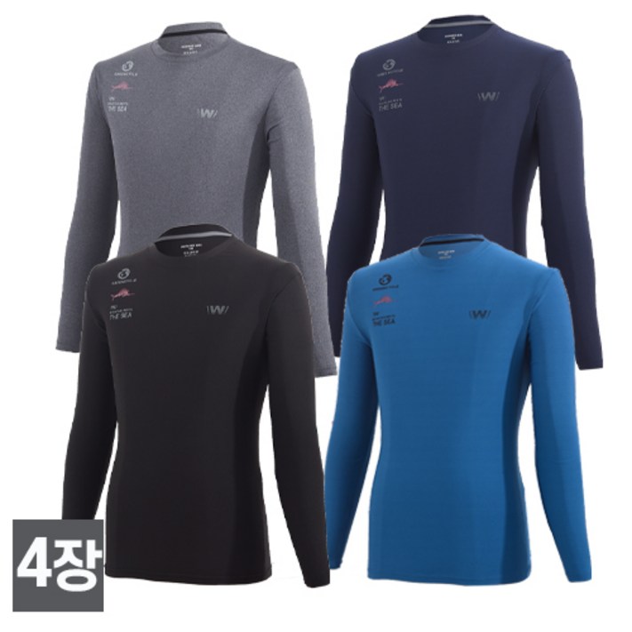 워킹맨 아울렛 4세트 봄 가을 시즌 스판 라운드 티셔츠 작업복 근무복 현장복 등산티 스포츠웨어 빅사이즈 A104