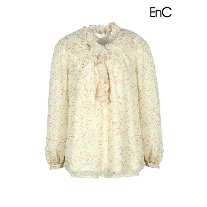 이앤씨 EnC 옐로우 수채화 블라우스 ENBA31202O