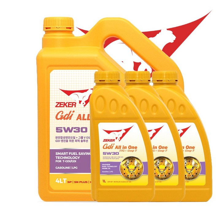제커 GDI올인원 5W30 SP SN 가솔린 LPG용 엔진코팅제와 5기유 함유, 1개, 5w30, 6L 제커 GDI올인원 5W30 SP SN 가솔린 LPG용 엔진코팅제와 5기유 함유, 1개, 5w30, 6L