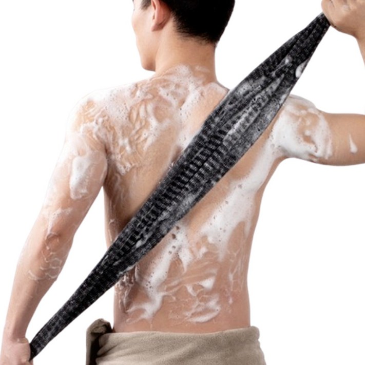 럭키라이프 하드앤스트롱 스트레스 확 풀리는 시원한 개운한 일본산 샤워타올, 3개, 1매, 블랙스트롱