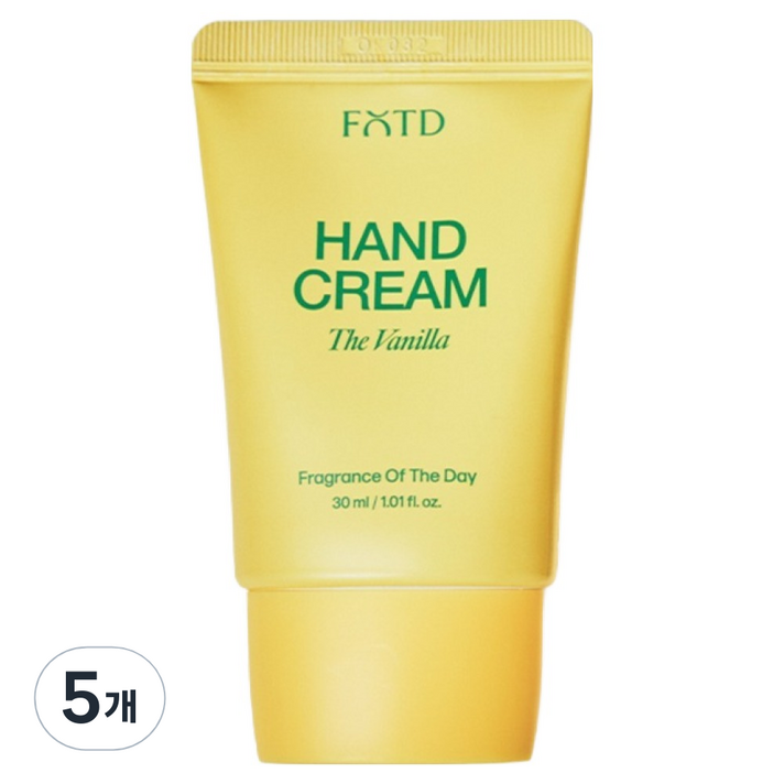 에프오티디 핸드 크림 더 바닐라, 5개, 30g