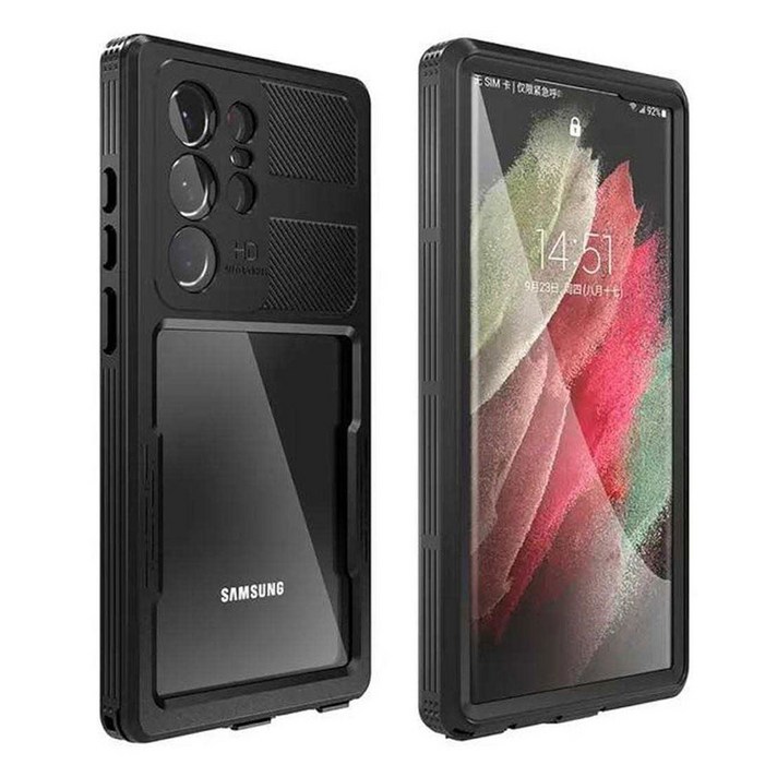 FLOW 스마트폰 물놀이 케이스 갤럭시 S23 ULTRA, 블랙, 1개