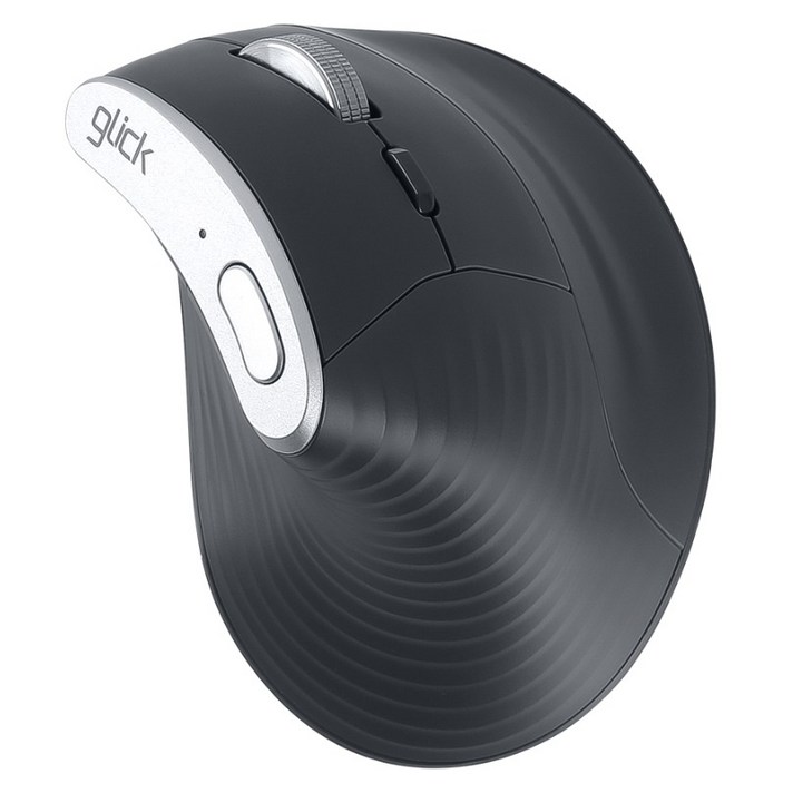 지클릭커 오피스프로 휠마스터 버티컬 무한휠 무선 블루투스 마우스, 쿨 그레이, OP05
