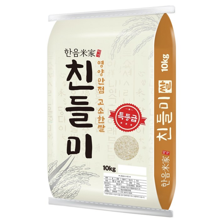 한음미가 친들미 햅쌀, 10kg, 1개, 특등급 한음미가 친들미 햅쌀, 10kg, 1개, 특등급