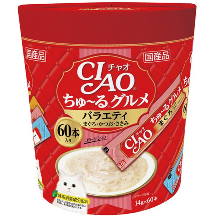 이나바 고양이 챠오츄르 구루메 간식 60P