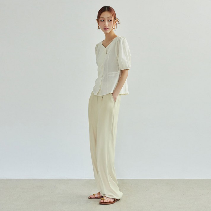 클라비스 슬랙스닝 썸머 에센셜 와이드 팬츠