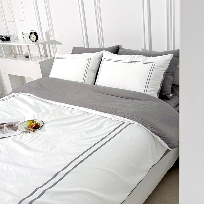 루시드슬립 국내산 갤러리 호텔식 옥수수솜 무봉제 차렵이불 세트