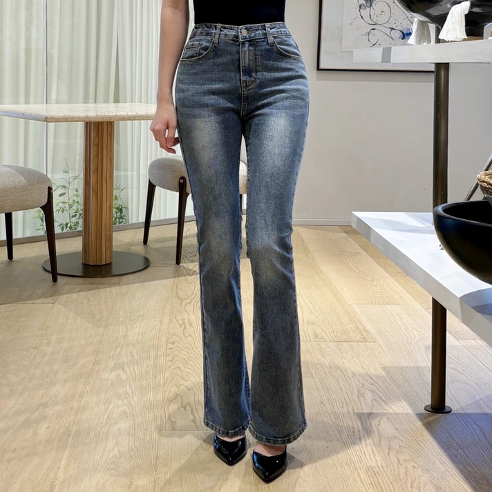 인비비드 여성용 갓생 히든밴딩 스판 세미 부츠컷 기장선택 데님 청바지 롱 G09D17ij5560