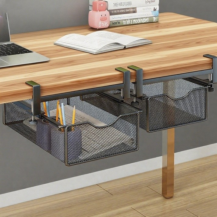 하루꿈 책상밑 서랍 테이블 무타공 저리함 슬라이드 데스크 수납함 걸이형 서랍