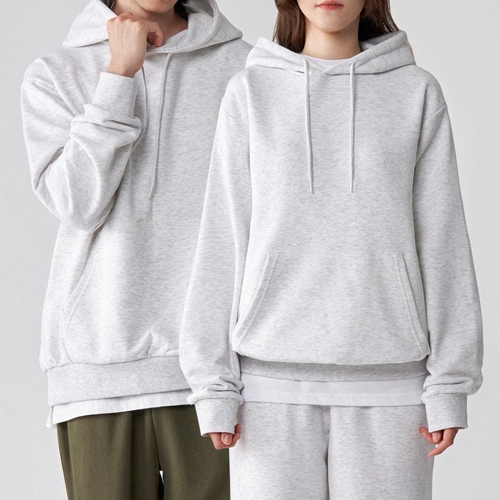 팀스핏 남녀공용 M4XL 빅사이즈 쭈리 무지 후드티 스웻 티셔츠 7컬러