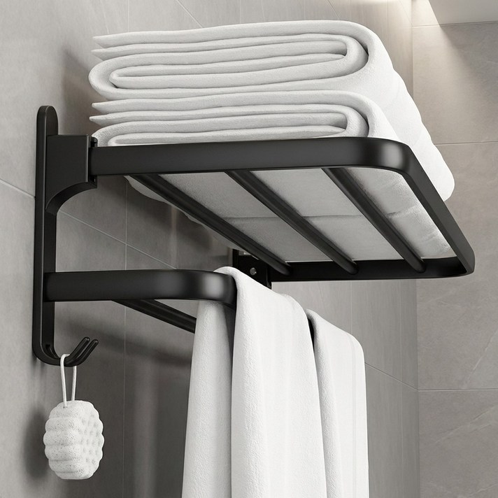 다루미 무타공 욕실수건걸이 옷걸이