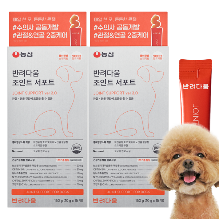 농심 반려다움 강아지 관절 영양제 반려견 슬개골 조인트 서포트