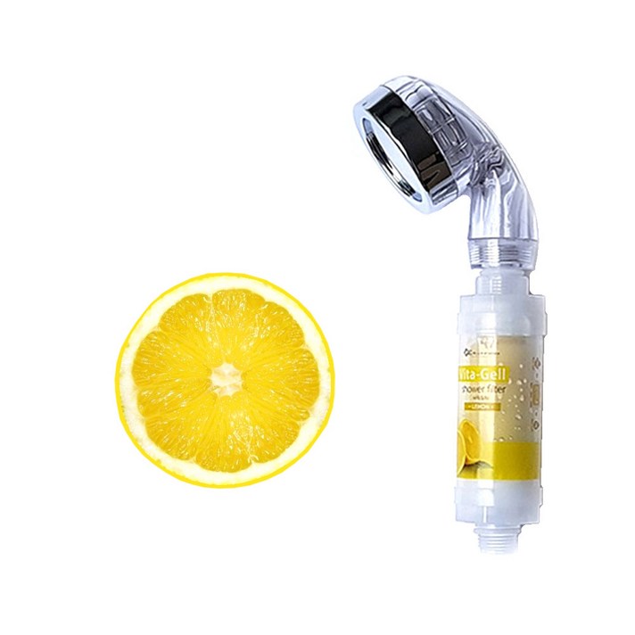 비타민 필터 전용 수압상승 숏 샤워기 헤드 레몬향 선택형 상품입니다