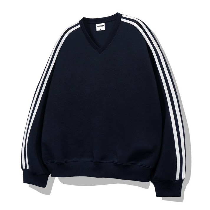 쿠마르 여성 오버핏 트랙 브이넥 맨투맨