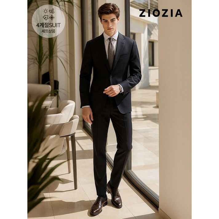 지오지아 네이비 베이직 데일리 정장세트 ABD5SB1301 ABD5SP1301 DNV