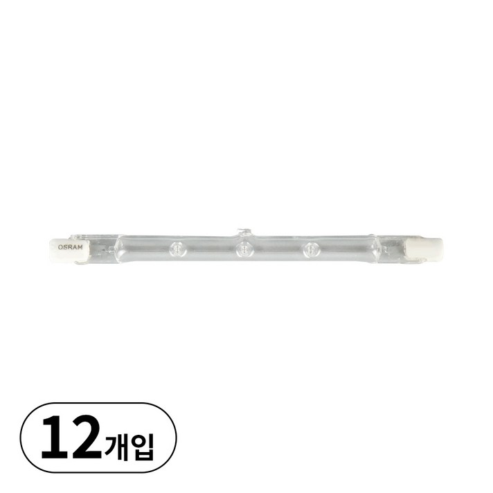 오스람 막대할로겐램프 할로라인 HALOLINE 64696 R7s 118mm 150W, 전구색, 12개