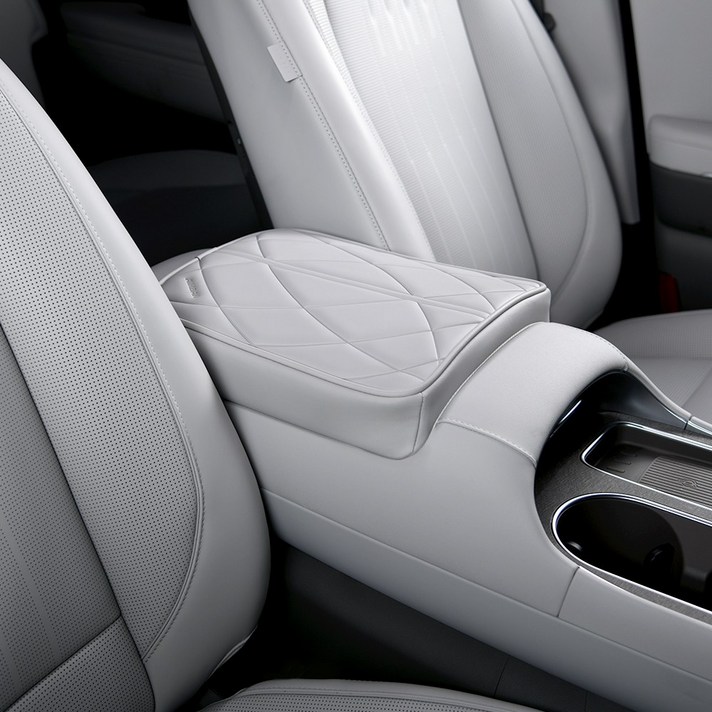 아임반 디 올뉴 팰리세이드 LX3 전용 차량용 콘솔쿠션 자동차 팔걸이 쿠션, 1개, 7인승 단문형 모노블랙