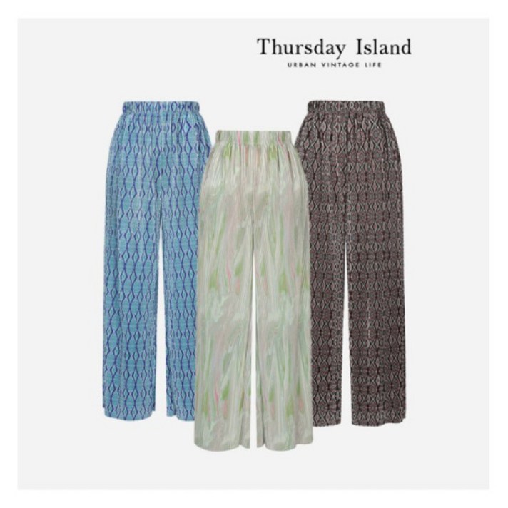 써스데이아일랜드Thursday Island 허리 밴딩 일자 팬츠T234MPT242W 1355262 써스데이아일랜드Thursday Island 허리 밴딩 일자 팬츠T234MPT242W 1355262