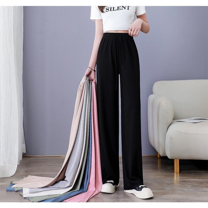 슈페르바 여름 쿨링 하이웨이스트 와이드팬츠 찰랑바지 냉감 통기성바지