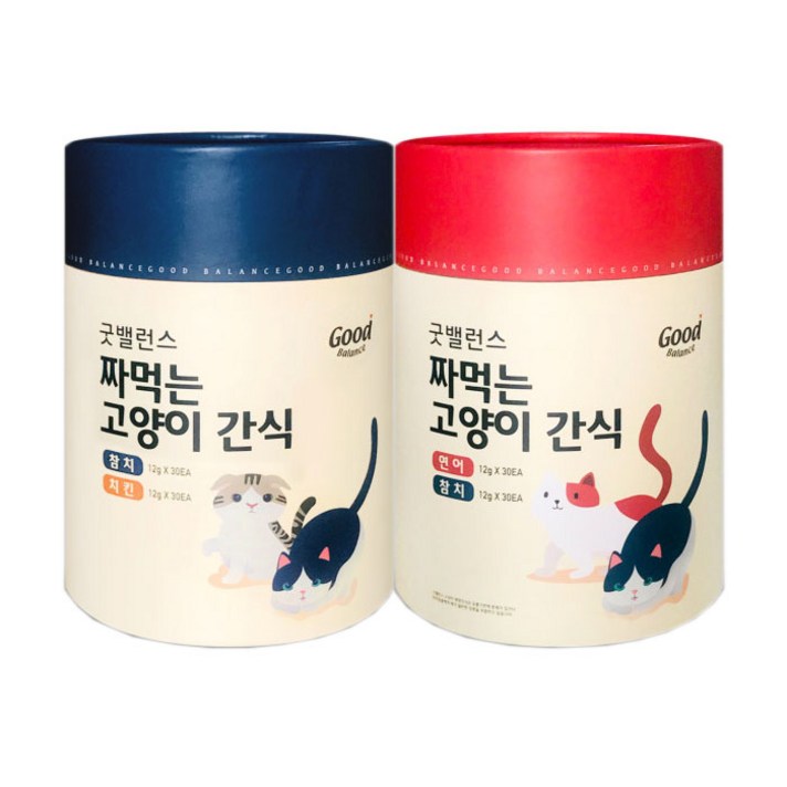 굿밸런스 고양이 짜먹는 간식 2종 세트 120p