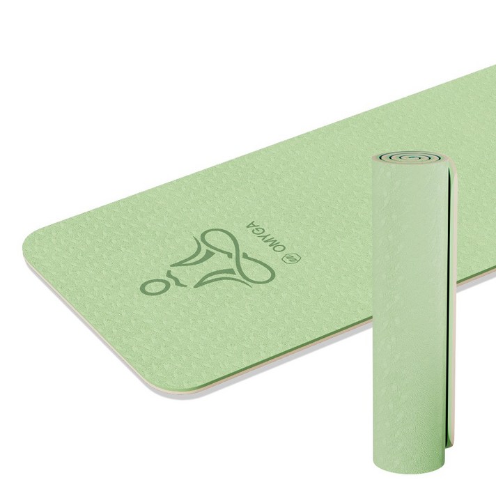 오마이가 TPE 요가매트 두꺼운 홈트매트 필라테스매트, 1개, 페일그린